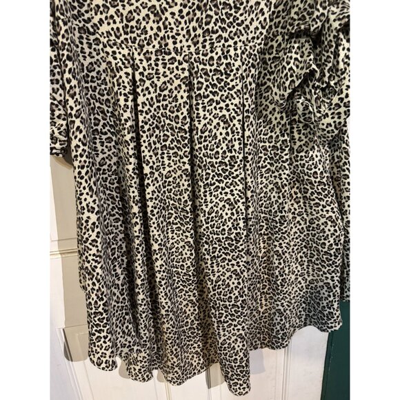 Patrizia Luca Leopard Print Ruffle Dress M high low - Picture 8 of 9